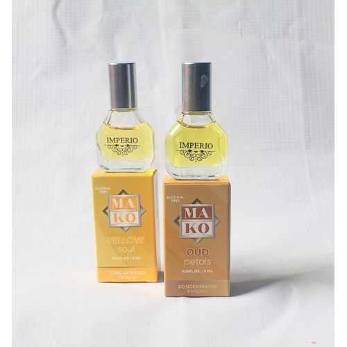 Perfume Special Combo of 2 in 1 of Mako Yellow Soul and Mako Oud Petal Concentrated Oil Perfume 5ml (Unisex) NAFDAC NUMBER: Mako yellow soul: A2-105057 Mako oud petals : A2-105046