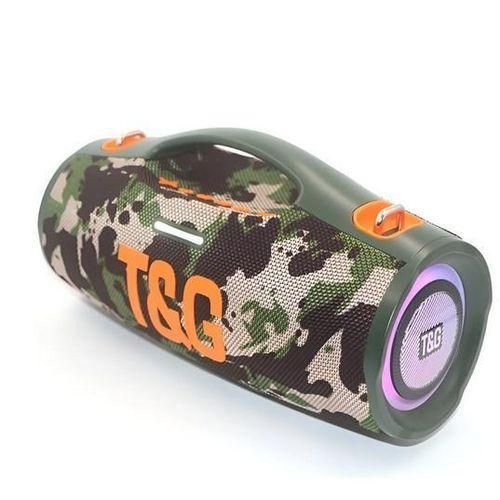 TG427 Wireless Blue-tooth Hifi Quality Stereo Bass Waterproof Speaker LED Colorful Light Outdoor Portable Woofer Fabric Speaker (CAMOFLU)
