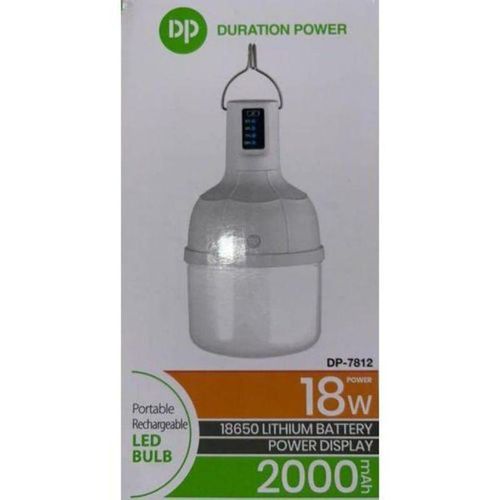 Portable Rechargeable Hanging LED Emergency Light Bulb-Model- DP-7812 - 18W - 2000mAh