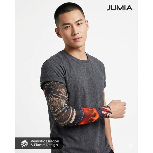 Realistic Temporary Tattoo Sleeves (Pair) – Sun UV Protection Cooling Arm Covers for Men & Women