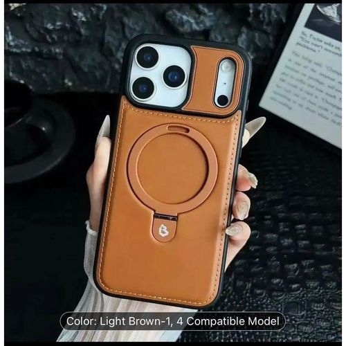 Full Leather Defender Case With Kickstand For iPhone 17 pro max