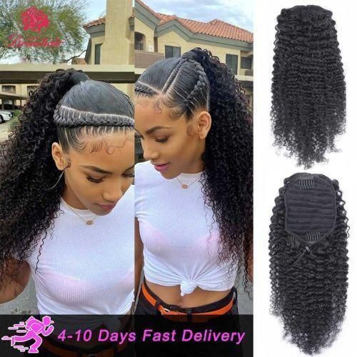 Kinky Curly Ponytail Hair Drawstring