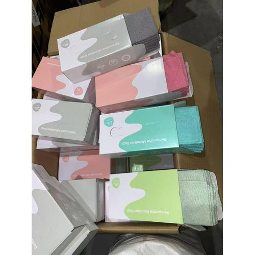Removable Microfiber cleaning Rags (boxed pack 20pcs )comes in different colors