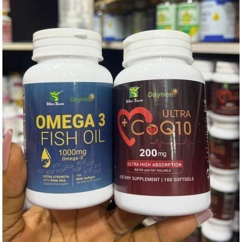 Omega 3 Fish Oil 1000mg & Ultra COQ10 200mg 2pc