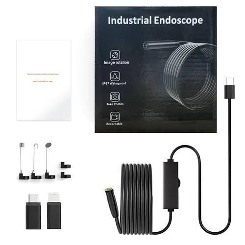 Endoscope. Dual-lens HD endoscope, compatible with smartphones
