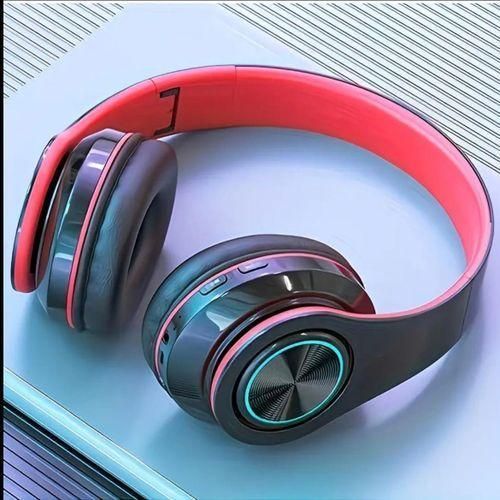 B39 Wireless Headphones with LED Lights, Comfortable Over-Ear Design, Foldable with Built-In Microphone, Bluetooth, FM Radio, SD Card Slot, Perfect Travel & Gaming Gift for Birthdays, Easter, Christmas Boyfriend And Girlfriends. B39 Head Mounted