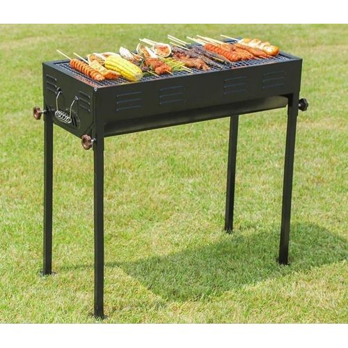 Heavy-Duty Charcoal BBQ Grill – Outdoor Barbecue Grill with Adjustable Height