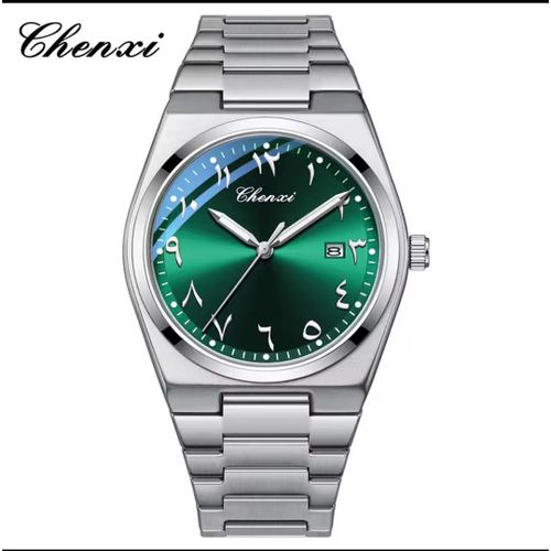 Megir Premium Latest Version Highly Silver Chronograph Original Quality Mens Black Wristwatch