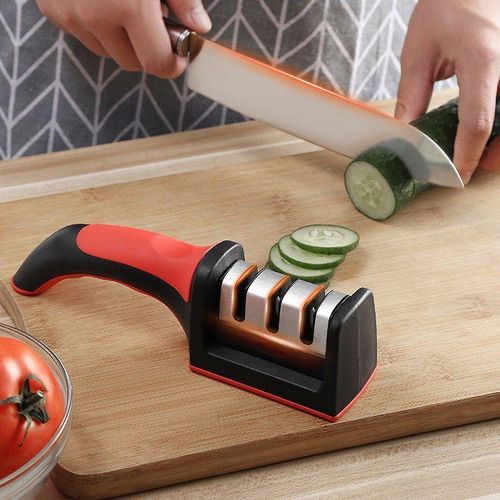 Multi Functional Knife Sharpener, Three Purpose Knife Sharpener, 3 Slot Knife Sharpener, Coarse Fine Polishing Sharpener, Knife Honing Tool, Knife Polishing Tool, Manual Knife Sharpening Machine, Handheld Knife Sharpener, Kitchen Knife Sharpening Machine