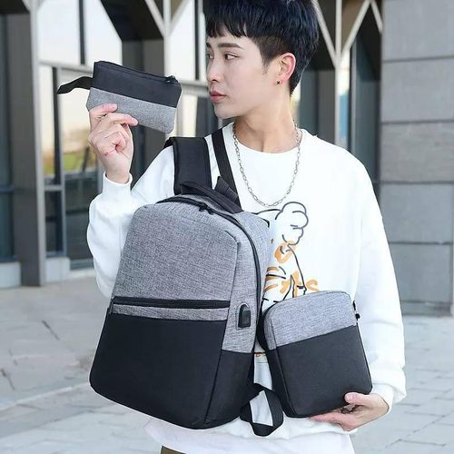 High Quality 3in1 Laptop Bag ash/black with USB Cable