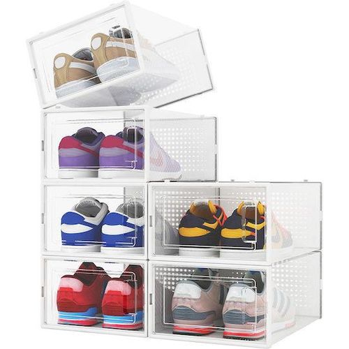 18pcs Stackable Shoe Storage Box For Sneakers Shoes Trainers Shoe Boxes
