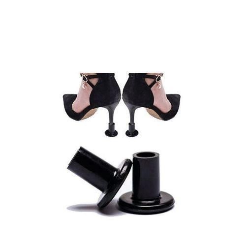Black High Heel Protector Stopper Guard (Medium Size) 1 Pair - Black