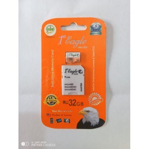 1st Eagle 32GB Antivirus Memory Card With Adapter