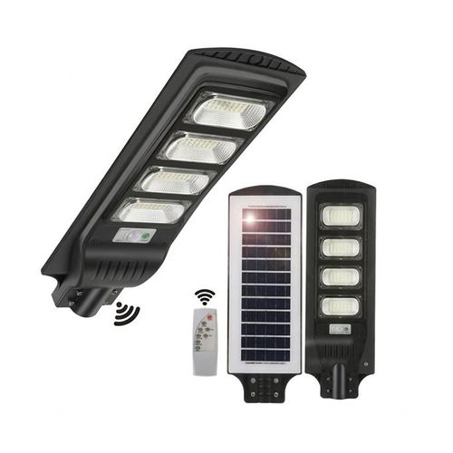 400W Solar Street Light - Super Bright 4-Head LED Security Lamp With Remote & Motion Sensor
