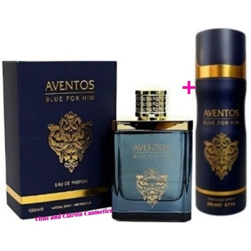 AVENTOS BLUE FOR HIM PERFUME WITH 200ML BODY SPRAY