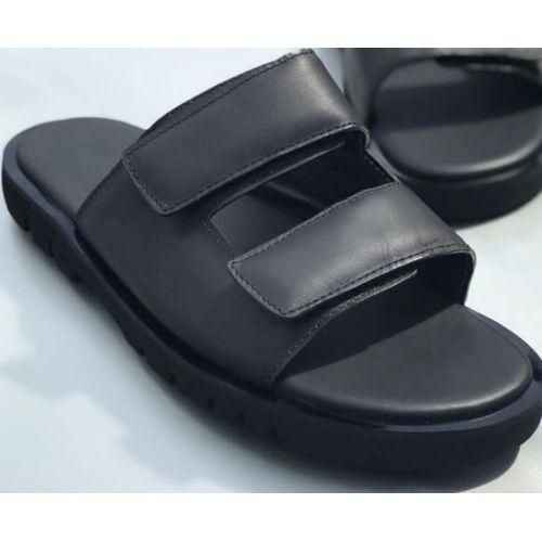 Mens Black Unique Leather Pam