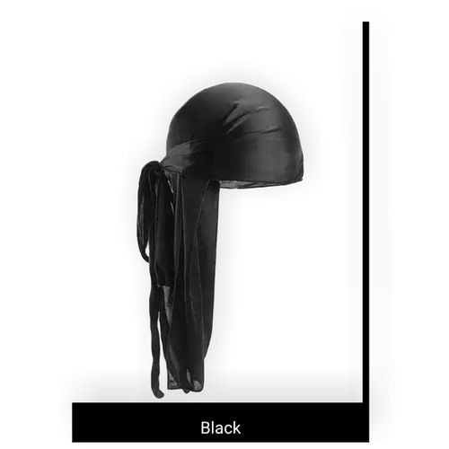UNISEX BLANK DURAG- (BLACK)