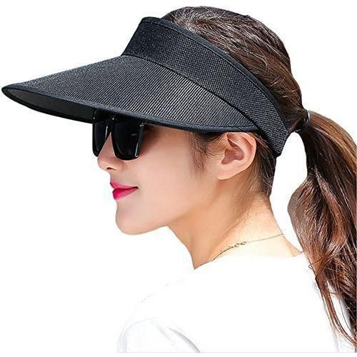 Open Top Ladies Wide Brim Sun Visor Hat
