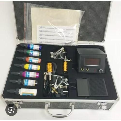 Professional Complete tattoo kits box with 2 machine set.
