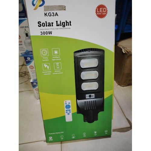 300W Solar Street Light – IP65 Waterproof LED Security Lamp with Motion Sensor & Remote Control