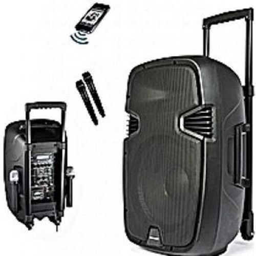 15'' Bluetooth Rechargeable Public Address System With Wireless Microphones