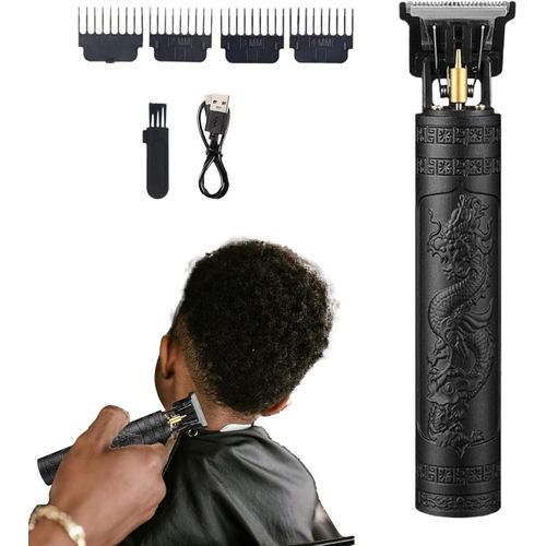 Professional Electric Engraving Hair Clipper, Men's Haircut Trimmer, Barber Shop Shaving and Grooming Tool, Father's Day Gift, 1SET Black