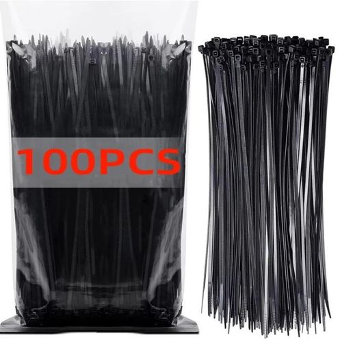 100Pcs Nylon Cable Ties Adjustable Self-locking Cord Ties Straps Fastening Loop Reusable Plastic Wire Ties For Home Office