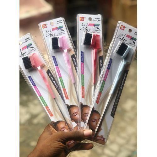 3-in-1 Edge Brush, Comb & Pintail Hair Styling Tool – Multi-Purpose Baby Hair & Edge Control Brush for Wigs, Braids, Ponytails & Styling – 1 Piece