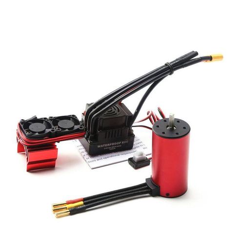 S3670 2850KV Brushless Motor Sensorless Waterproof Motor and 120A Brushless ESC XT60 Plug Heat Sink Replacement for HSP HPI Traxxas 18 RC Car Truck