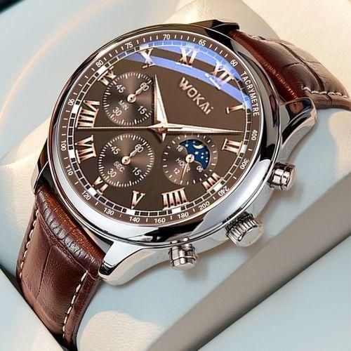 Men's Quartz Watch-Brown