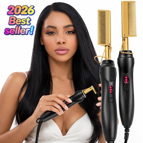 Dual-use electric copper comb for dry and wet hair straighter