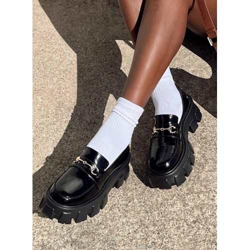 Chunky Platform Chain Loafers for Ladies