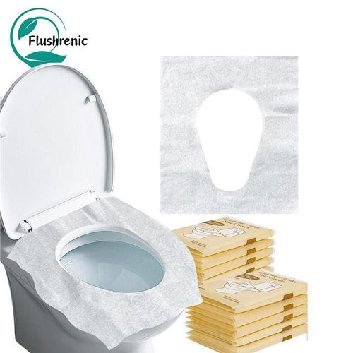 disposable toilet seat covers - toilet seat covers, portable toilet seat paper covers, disposable washable bathroom travel camping hotel essentials, no stickers, suitable for adult and child toilet training (10 pcs)
