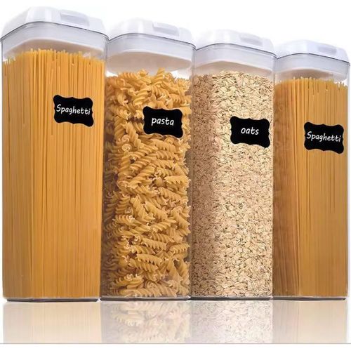 4pcs Airtight Cereal Containers- Snack & Spaghetti Storage Set