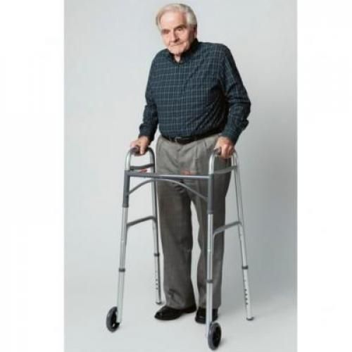 Drive Medical Strong Foldable Walking Frame With Wheels