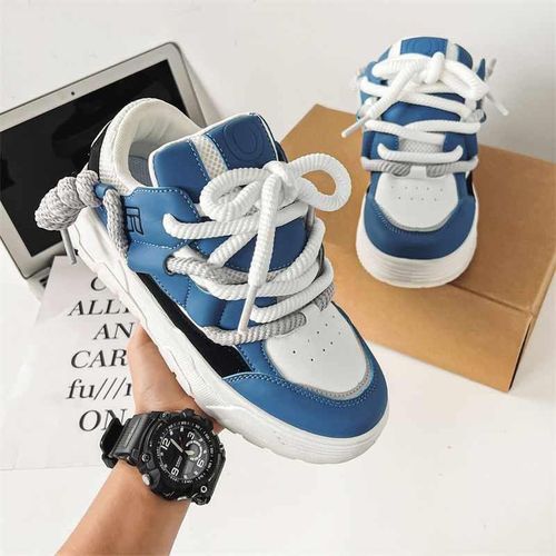 Top Quality OGIY Customize Men's Trending Sneakers- White & Blue