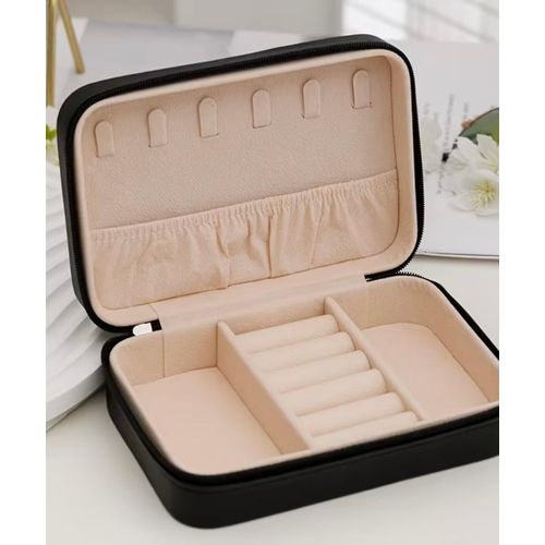 1pc Easy Portable Storage Box, Earring Necklace Organizer, Women And Gift, Valentine'S Day Mother'S Day Present, Large Capacity Single-Layer Jewelry Box