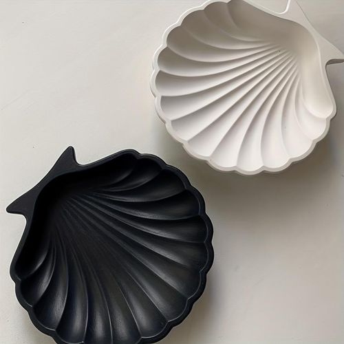 DIY Silicone Mold Ocean Shell Tray Silicone Mold Home Plaster Ornament Storage Plate