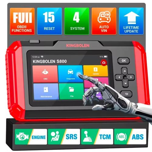 KINGBOLEN S800 OBD2 Car Diagnostic Scanner 15 Reset Functions ABS, SRS, Engine & Transmission Scan Tool