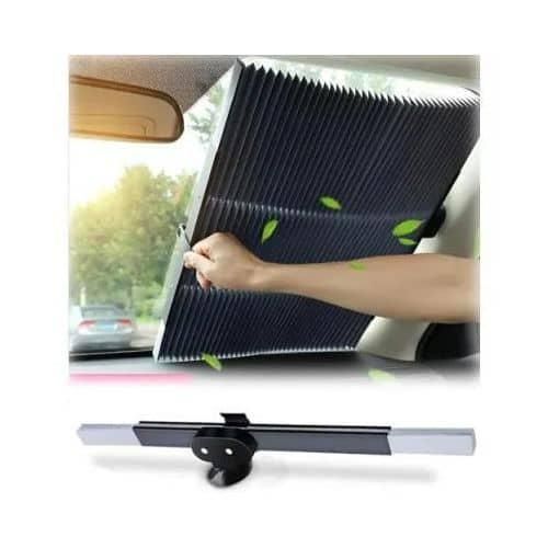 70Cm High Quality Retractable Car Windshield Sunshade Foldable Accordion Sun Visor with Suction Cups for Heat & UV Protection