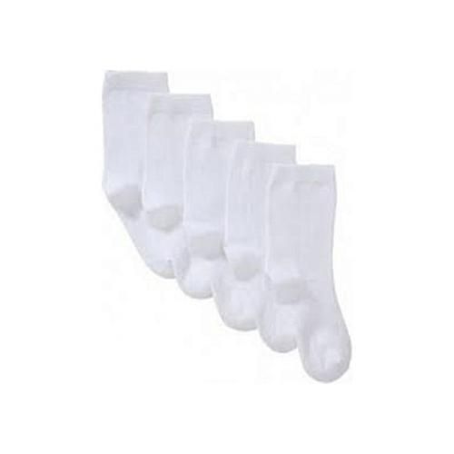 Back To School Children White Socks- 5 In1