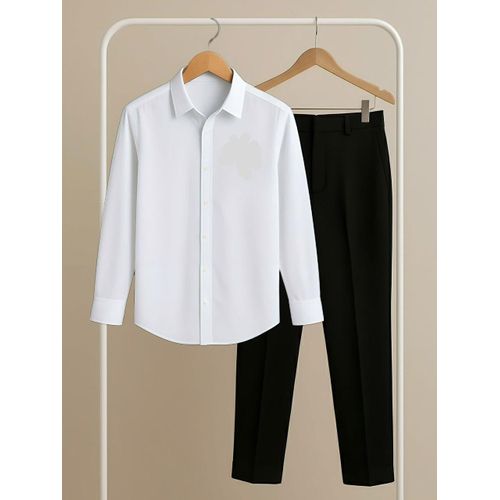 Quality Suit Trouser And Plain Long Sleeve Shirt For Man