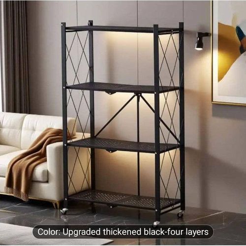 Foldable Multifunctional Kitchen Shelf Rack - 4 Layers