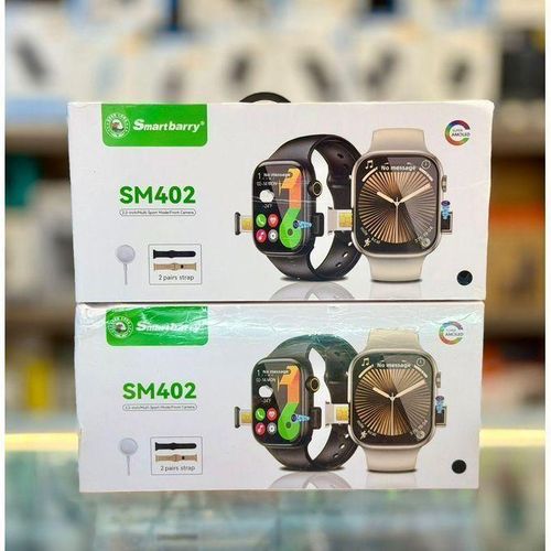 Smartbarry SM-402 Smart Watch, Super AMOLED Display, SIM Support, Front Camera, Long Battery Life, Bluetooth,
