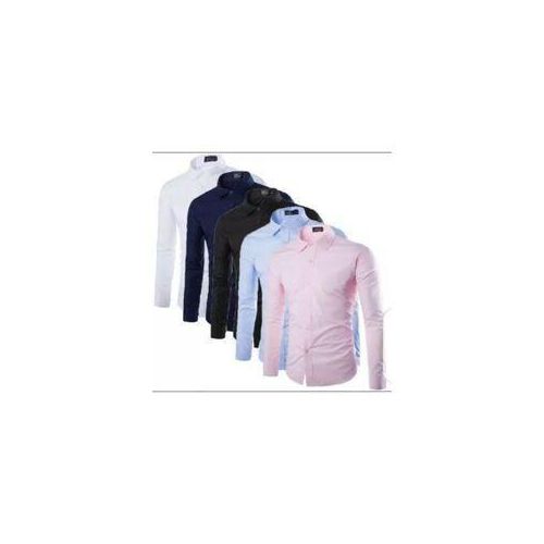 5 IN 1 Classy Men's Long-Sleeve Plain shirt for office - Pink, White and Sky Blue