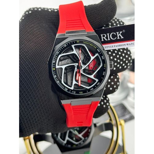 Luxury spinning watch, silicone strap
