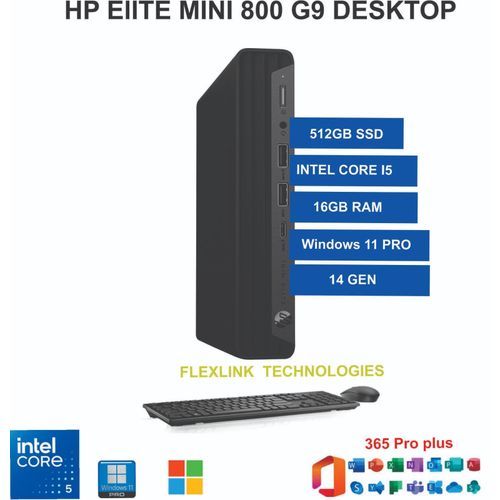 Elite Mini 800 G9 – Intel Core i5 14th Gen, 16GB RAM, 512GB SSD, WLAN