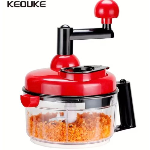 KEOUKE Onion Chopper Hand Crank Food Processor for Chili, Vegetable, Nuts, Fruits, Salad with Egg Separator