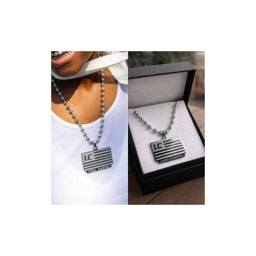 Flag Pendant Chain – Premium Silver Statement Necklace for Men & women Bold Street Style Jewelry