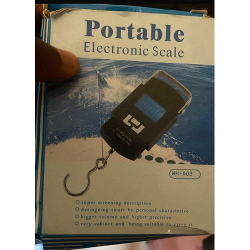 50kg 10g Portable Digital Scale LCD Electronic Hook Hanging Scale Luggage Scalewith 1m Retractable Measuring Tape